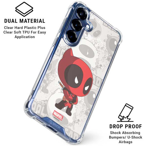 Marvel Deadpool Babypool Galaxy S25 Clear Case